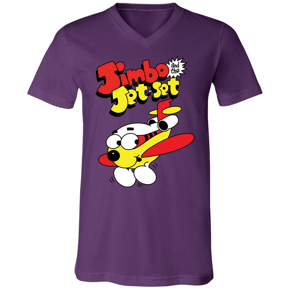 Unisex V-Neck T-Shirt - KSBPWSVU - Team Purple - 2