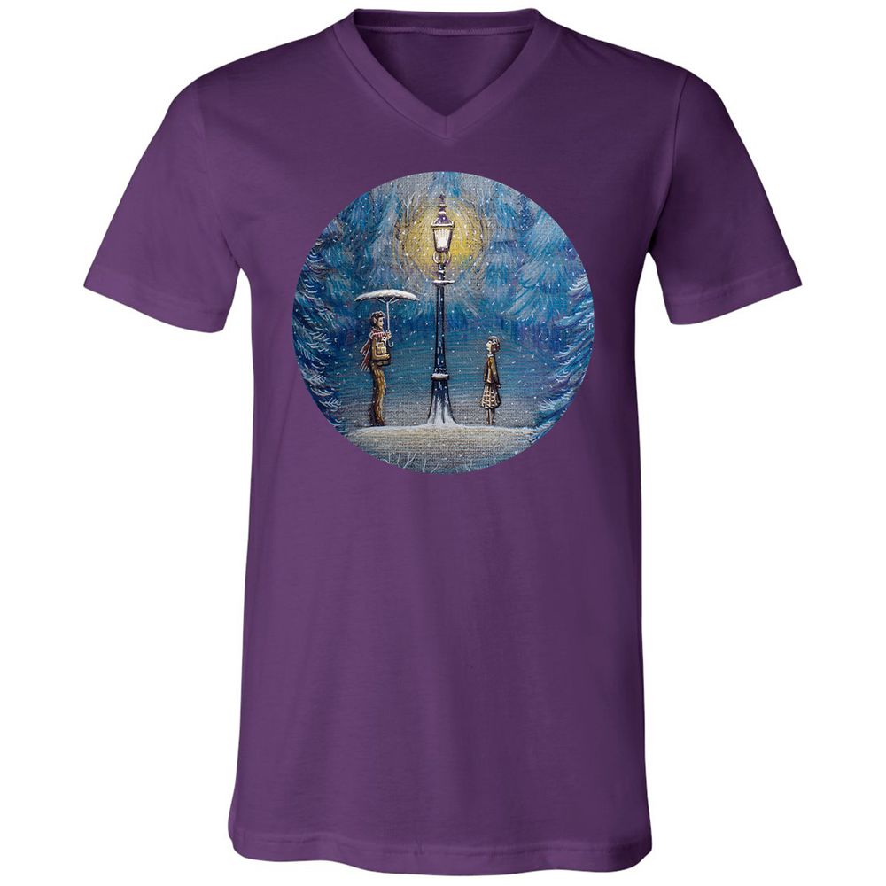 Unisex V-Neck T-Shirt - SWF6ENT3 - Team Purple - 2