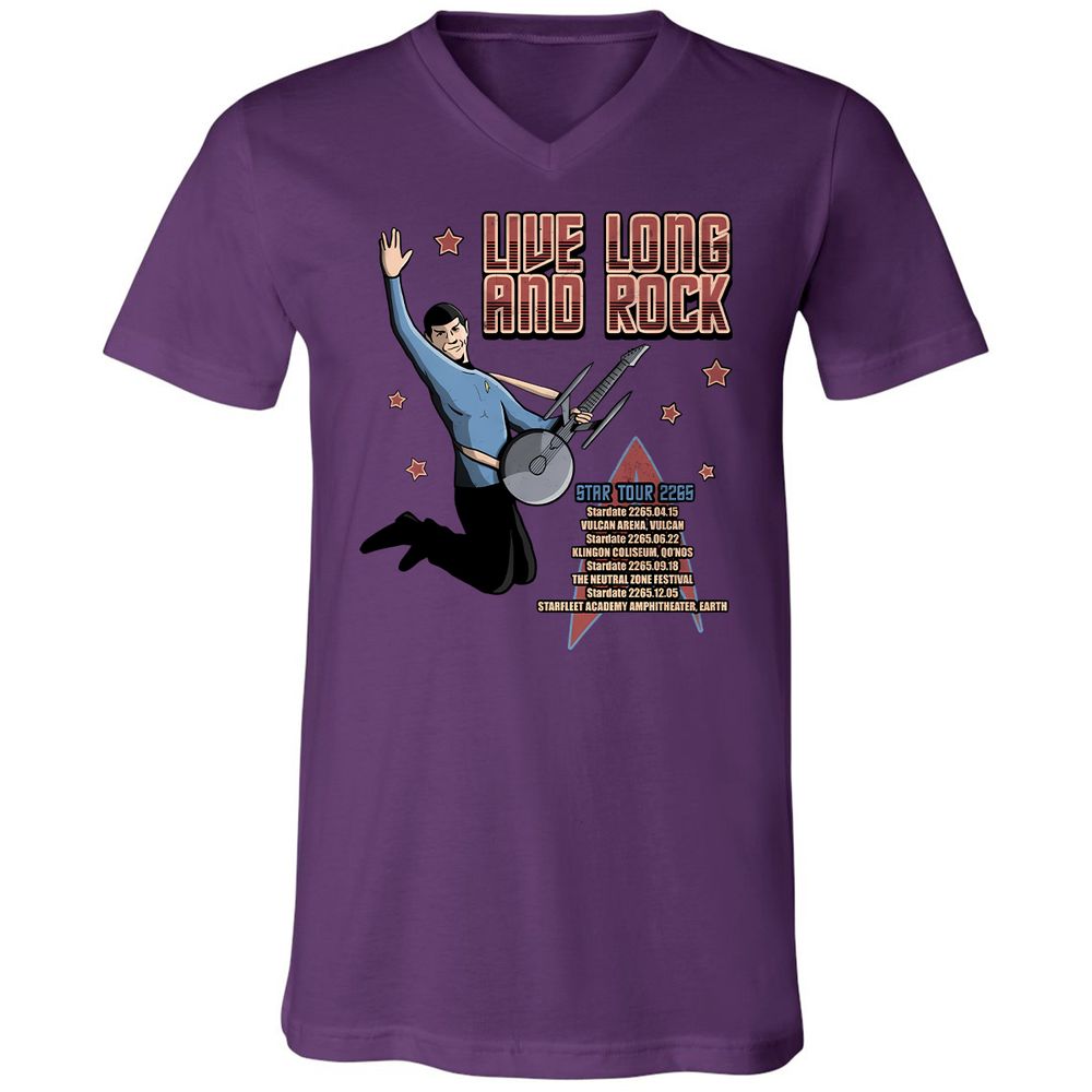 Unisex V-Neck T-Shirt - 5WE671U4 - Team Purple - 2