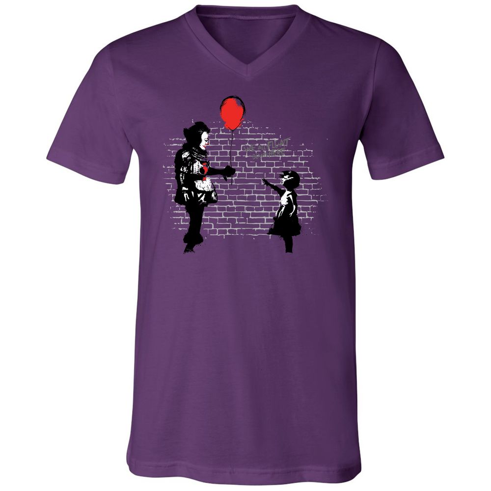 Unisex V-Neck T-Shirt - C7X85UJN - Team Purple - 2