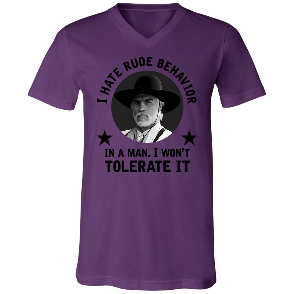 Unisex V-Neck T-Shirt - ERQY7DTT - Team Purple - 2