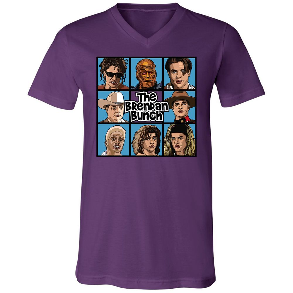 Unisex V-Neck T-Shirt - 3VPPFP18 - Team Purple - 2