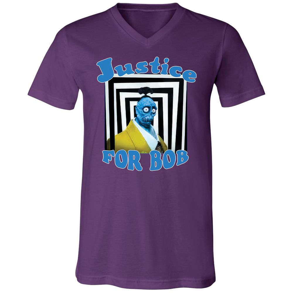 Unisex V-Neck T-Shirt - LAD5XWSS - Team Purple - 2