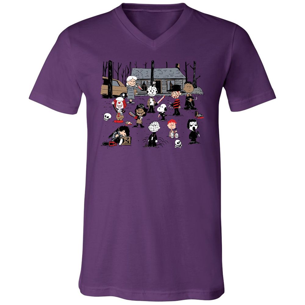 Unisex V-Neck T-Shirt - GV7X5B4P - Team Purple - 2