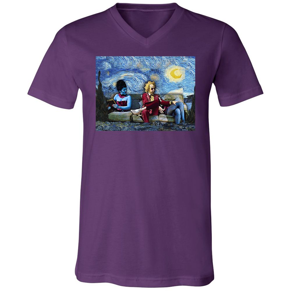 Unisex V-Neck T-Shirt - UCG35NQ5 - Team Purple - 2