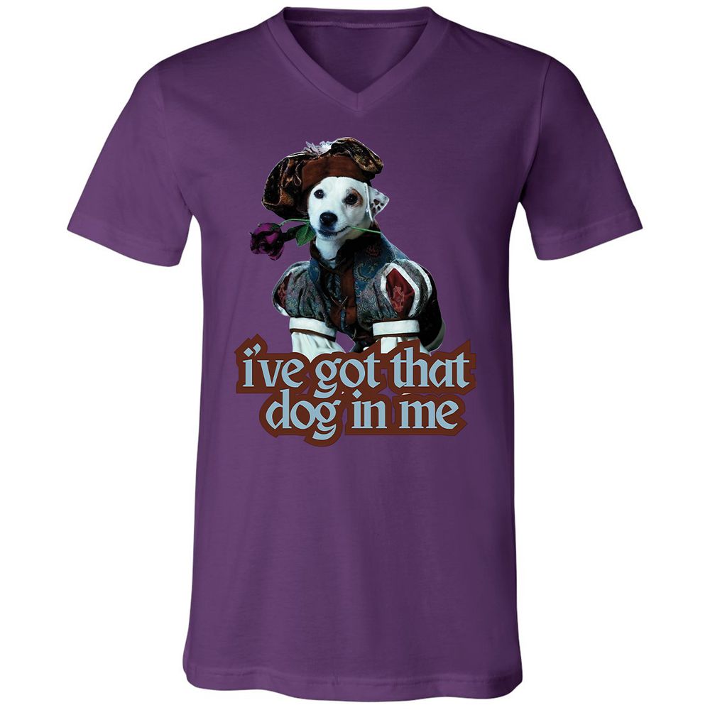 Unisex V-Neck T-Shirt - YV8R6QRA - Team Purple - 2