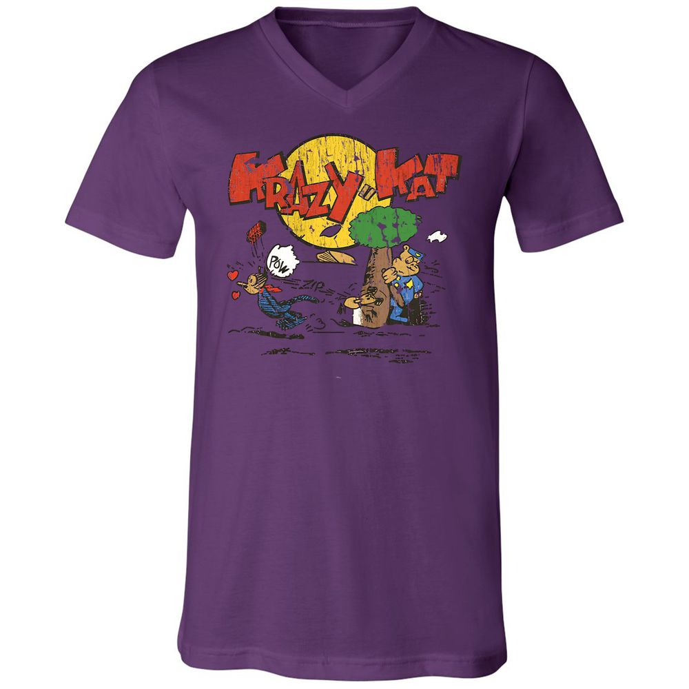 Unisex V-Neck T-Shirt - VGVMMZ24 - Team Purple - 2