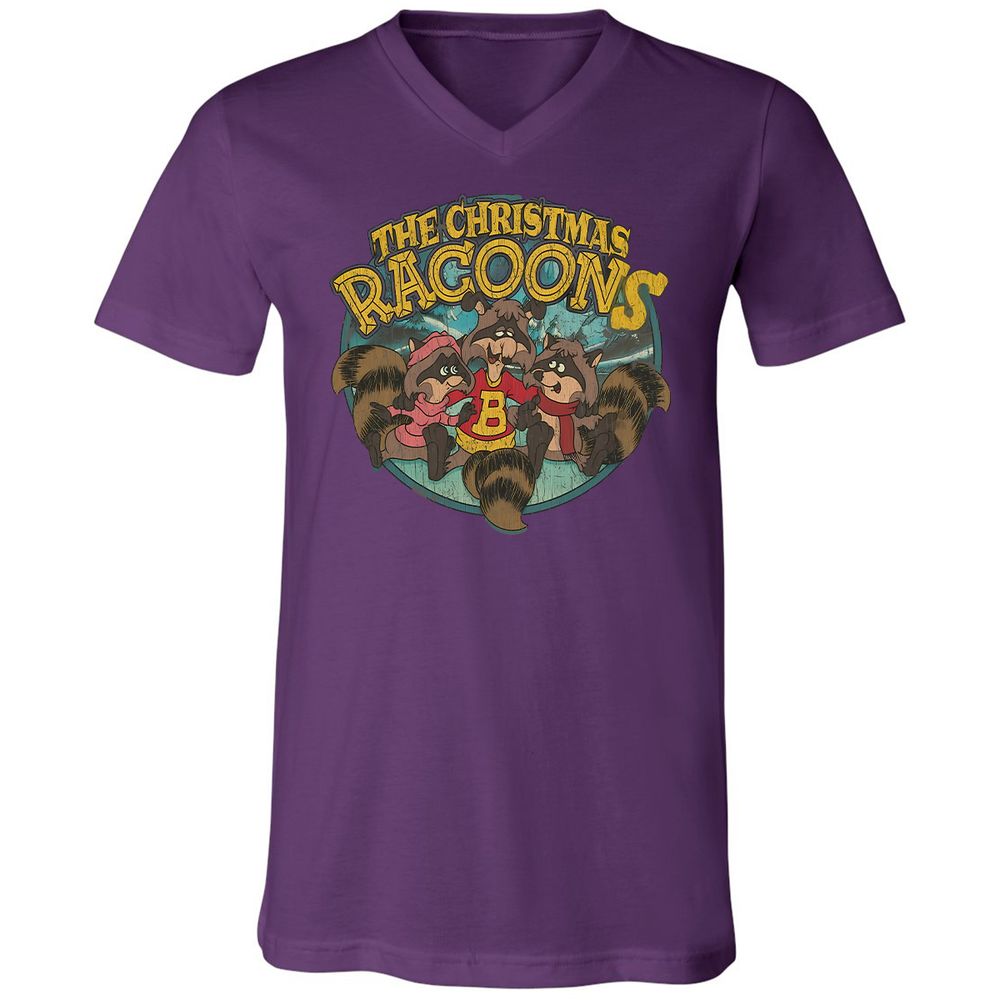 Unisex V-Neck T-Shirt - G4V54FZQ - Team Purple - 2