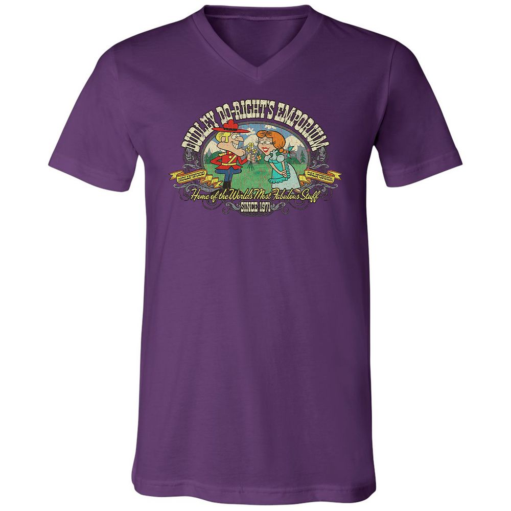 Unisex V-Neck T-Shirt - W5MJZJLQ - Team Purple - 2
