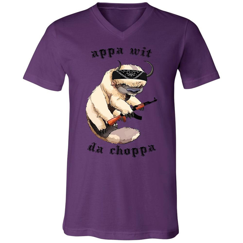 Unisex V-Neck T-Shirt - HJMVTPTS - Team Purple - 2