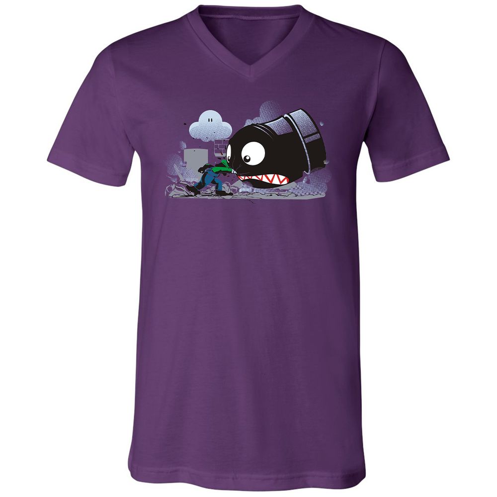 Unisex V-Neck T-Shirt - 7DYS8K68 - Team Purple - 2