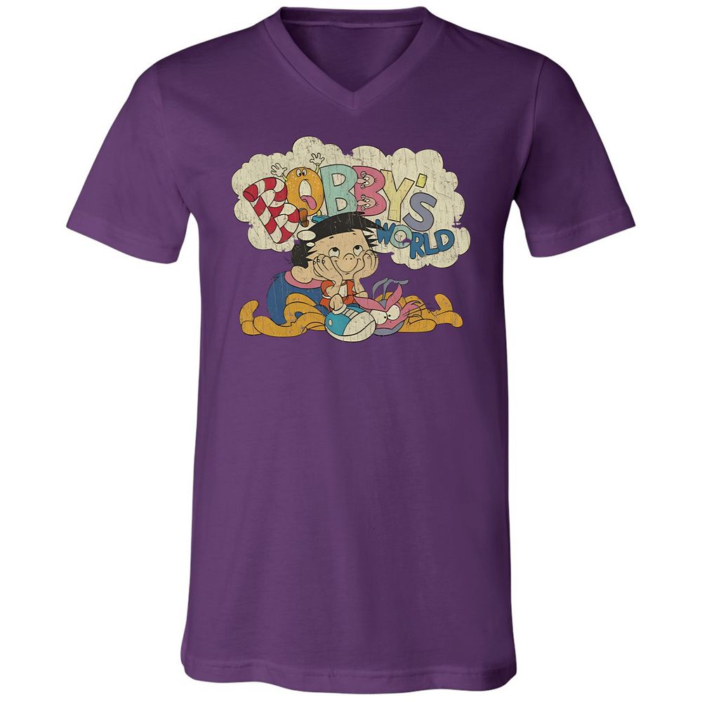 Unisex V-Neck T-Shirt - 238PD93R - Team Purple - 2