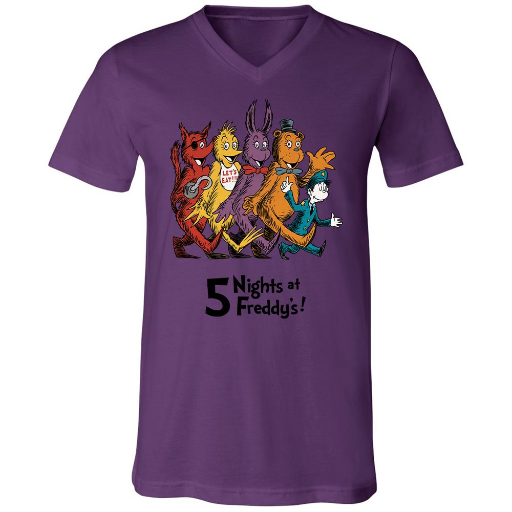 Unisex V-Neck T-Shirt - 4DP7TE5N - Team Purple - 2