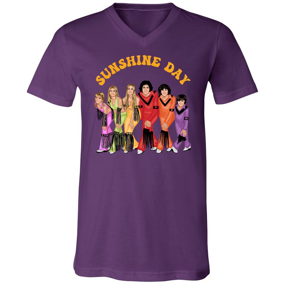 Unisex V-Neck T-Shirt - B34HVMNL - Team Purple - 2