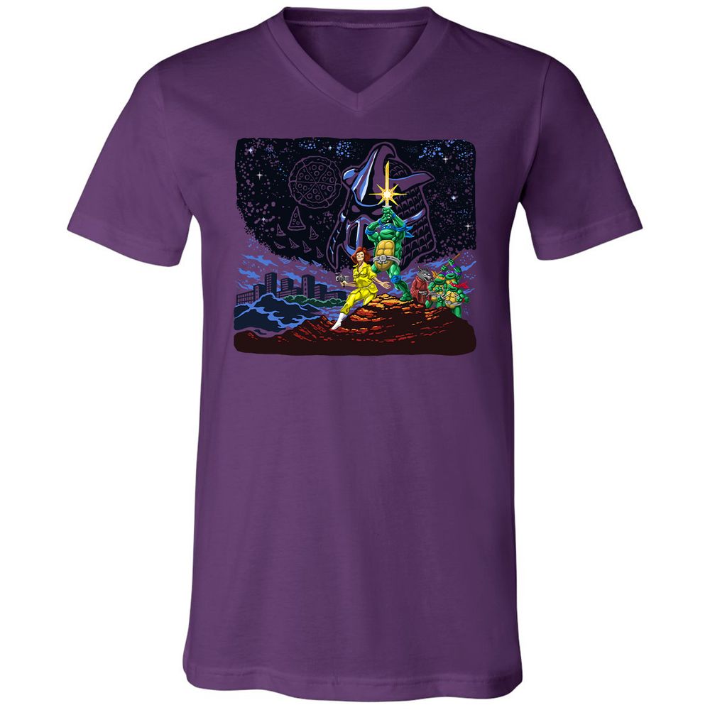 Unisex V-Neck T-Shirt - N1RU5FDP - Team Purple - 2