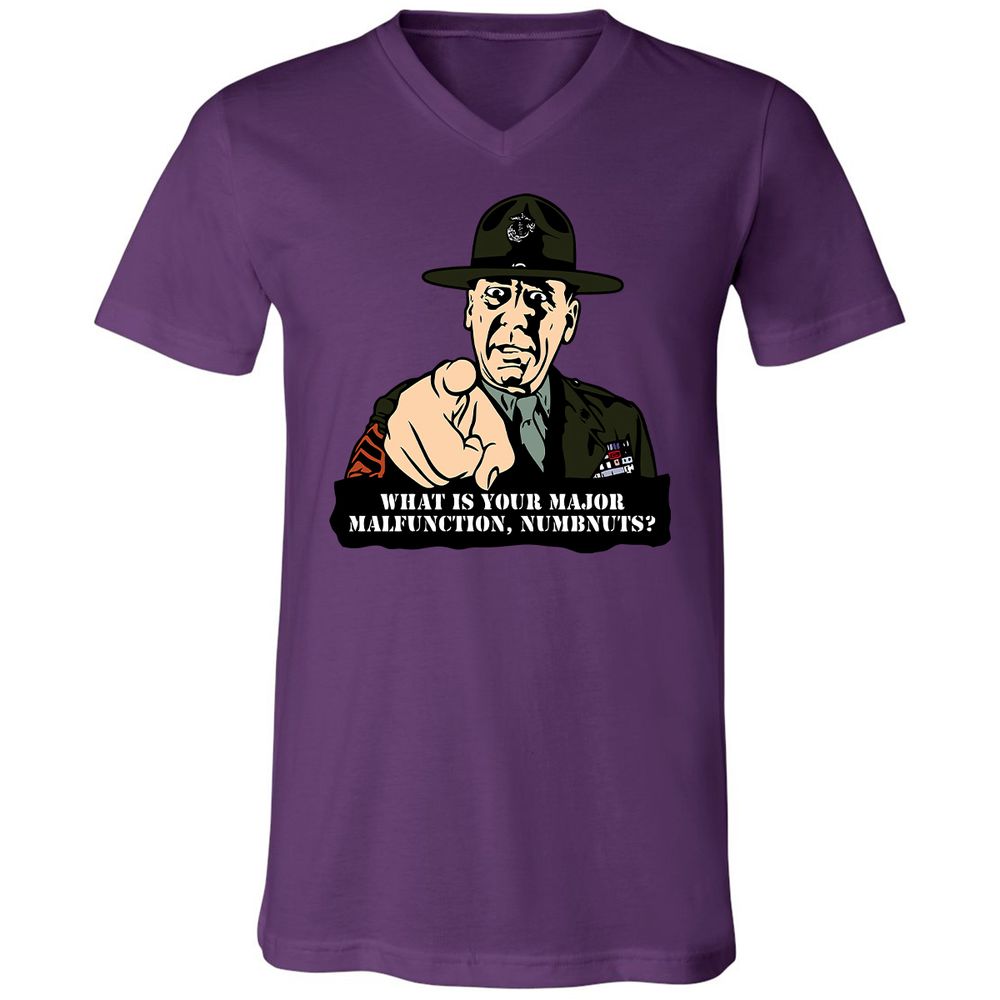 Unisex V-Neck T-Shirt - 4ZVMH4AR - Team Purple - 2