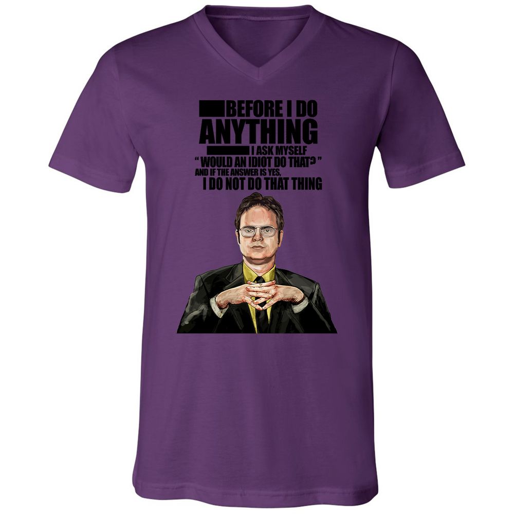 Unisex V-Neck T-Shirt - YZEMGAD4 - Team Purple - 2