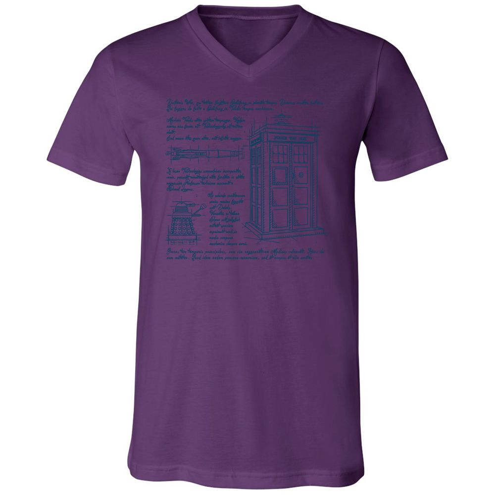 Unisex V-Neck T-Shirt - 846VQHVP - Team Purple - 2