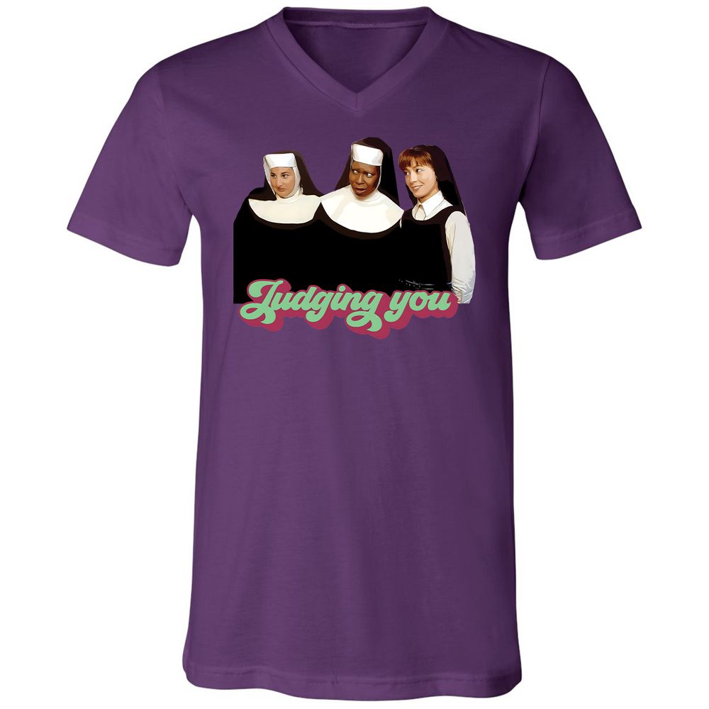 Unisex V-Neck T-Shirt - SXHT8TB6 - Team Purple - 2