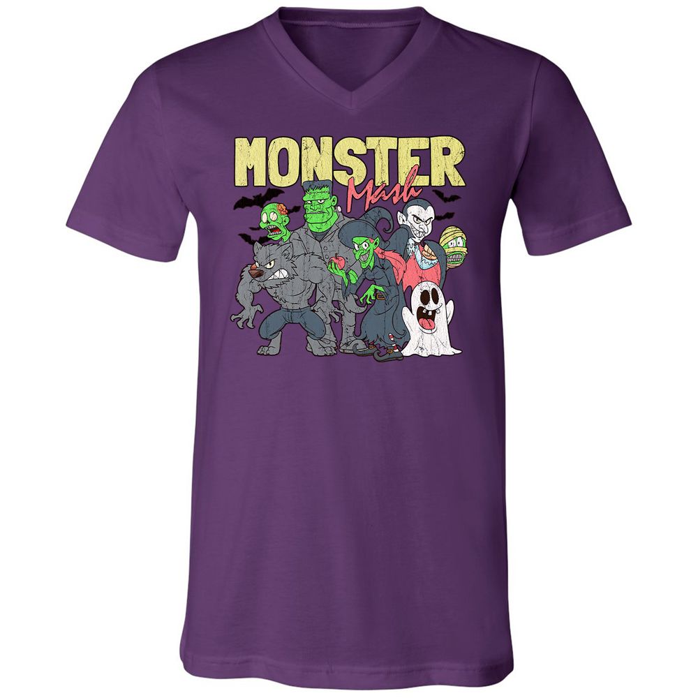 Unisex V-Neck T-Shirt - F5MWNDA2 - Team Purple - 2