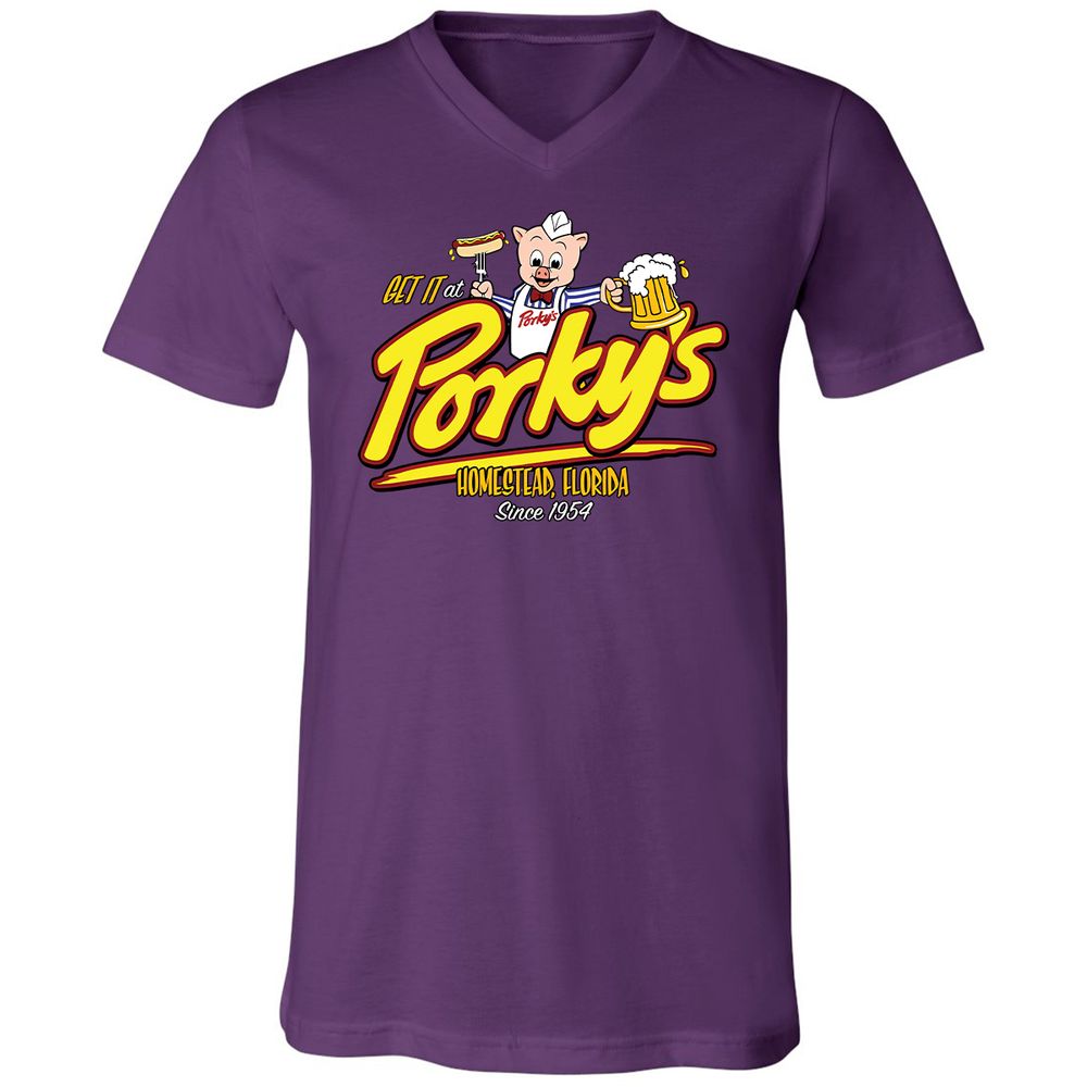 Unisex V-Neck T-Shirt - XSGT6M4Z - Team Purple - 2