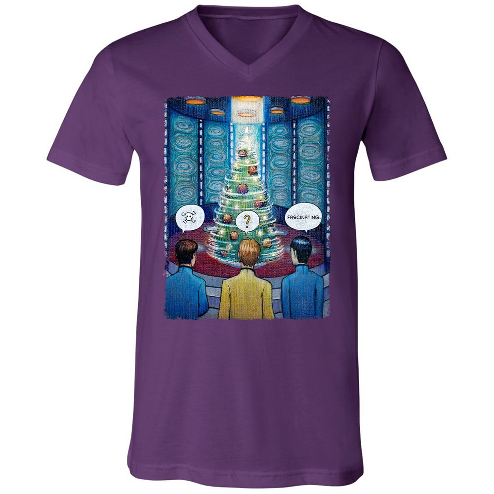 Unisex V-Neck T-Shirt - 6AUT7977 - Team Purple - 2