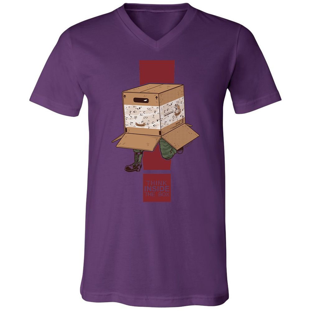 Unisex V-Neck T-Shirt - 7ESS9F1M - Team Purple - 2