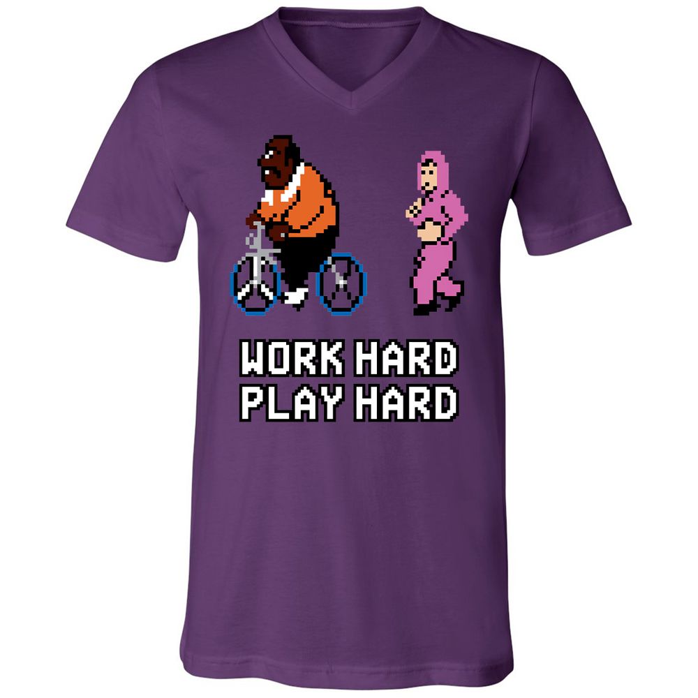 Unisex V-Neck T-Shirt - 1H75NU29 - Team Purple - 2