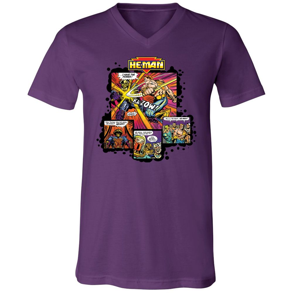 Unisex V-Neck T-Shirt - NCRB7UHX - Team Purple - 2