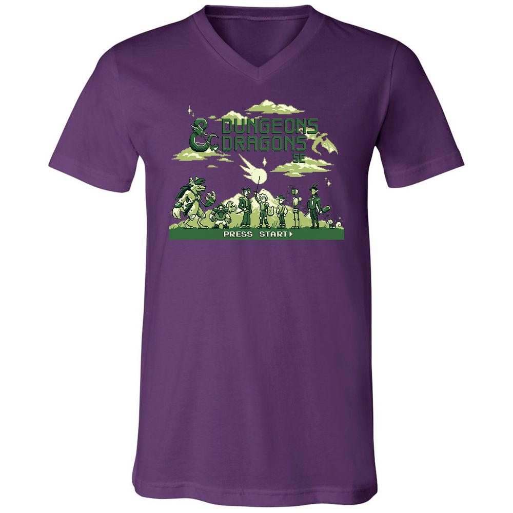 Unisex V-Neck T-Shirt - V142YPW3 - Team Purple - 2