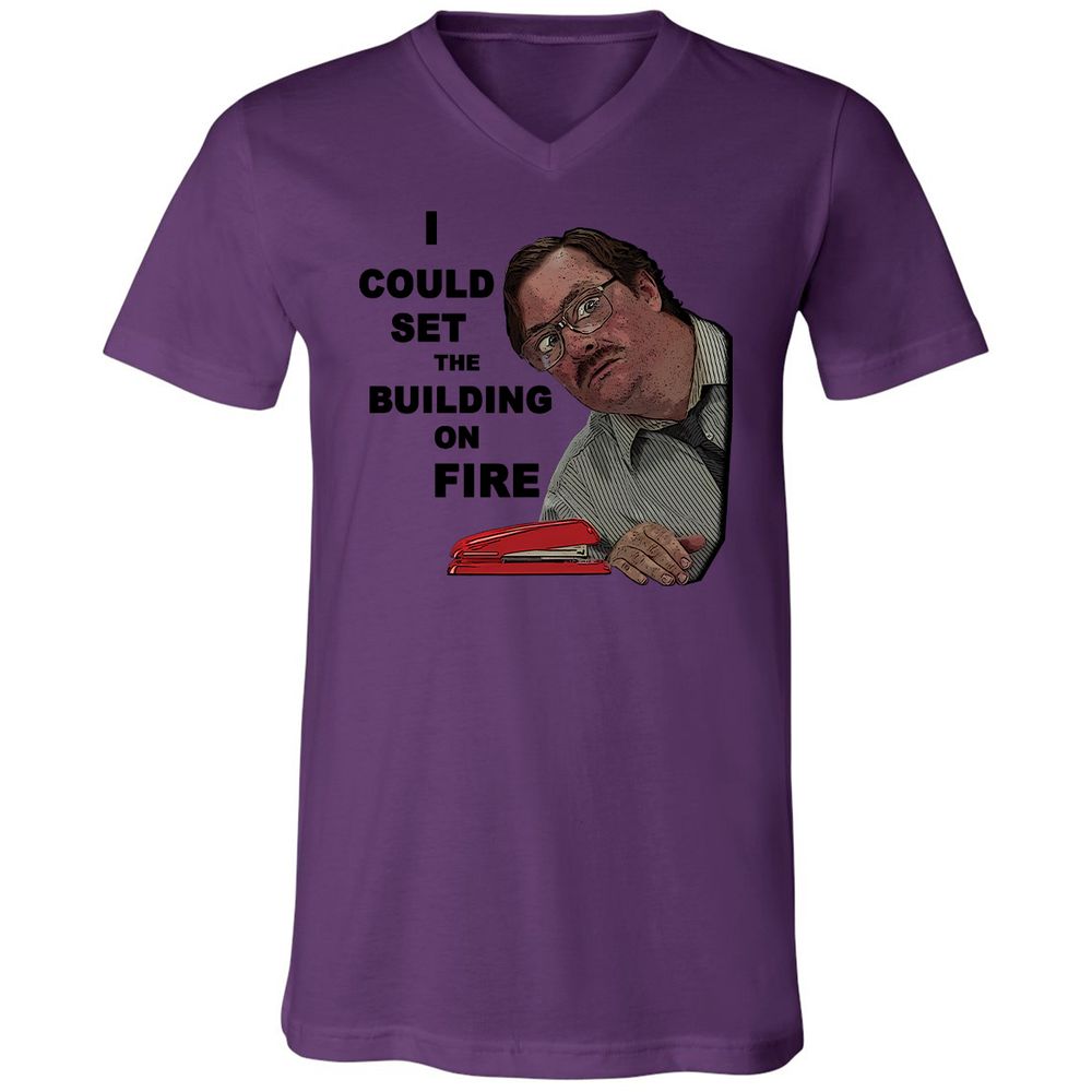 Unisex V-Neck T-Shirt - S1PAGVME - Team Purple - 2
