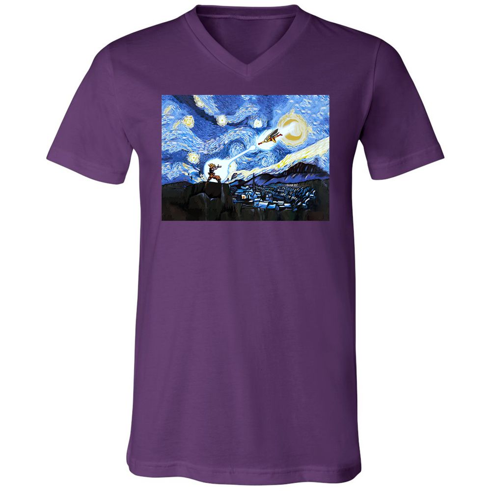 Unisex V-Neck T-Shirt - 7UW6S7JB - Team Purple - 2