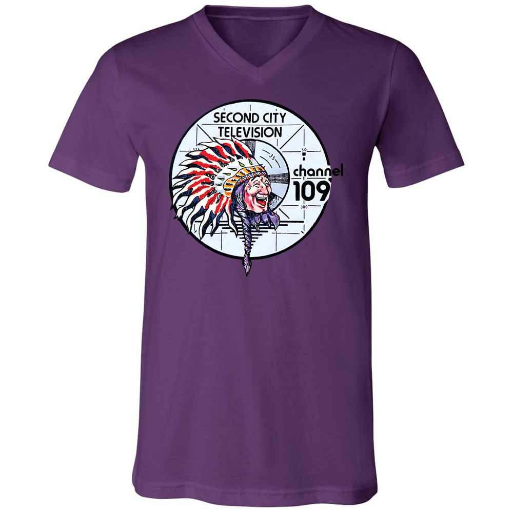 Unisex V-Neck T-Shirt - 6LZ6C9SR - Team Purple - 2