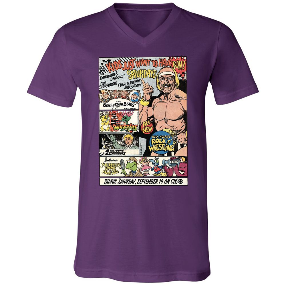 Unisex V-Neck T-Shirt - GLBKZBC8 - Team Purple - 2