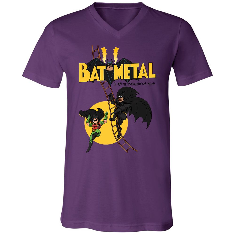 Unisex V-Neck T-Shirt - A15HXCUQ - Team Purple - 2