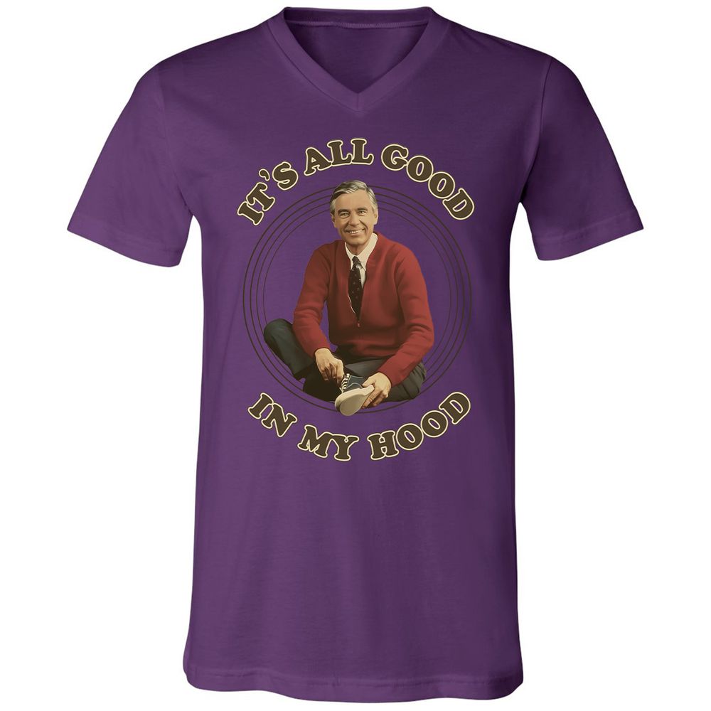 Unisex V-Neck T-Shirt - 9DKUWQ8N - Team Purple - 2