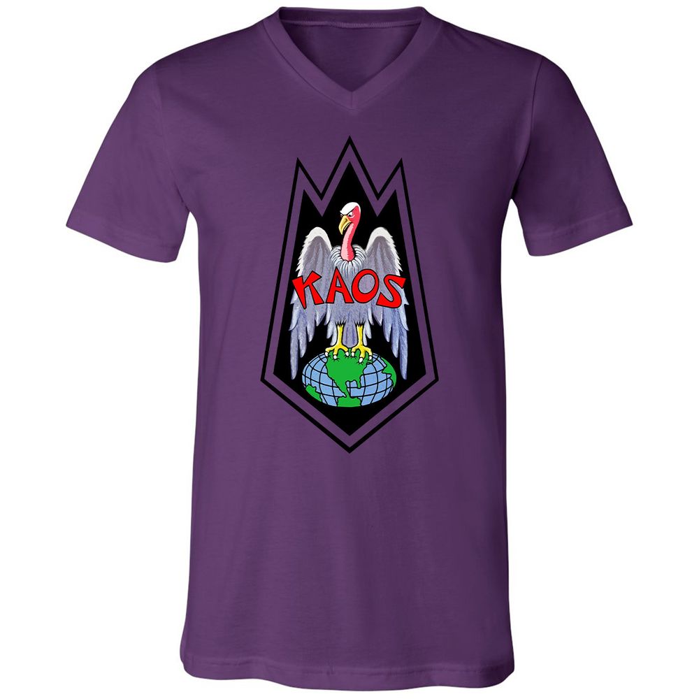 Unisex V-Neck T-Shirt - QDEUFEUP - Team Purple - 2