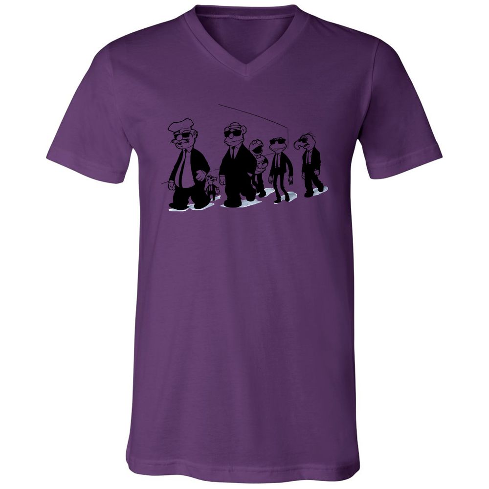 Unisex V-Neck T-Shirt - 8Q43LB3F - Team Purple - 2