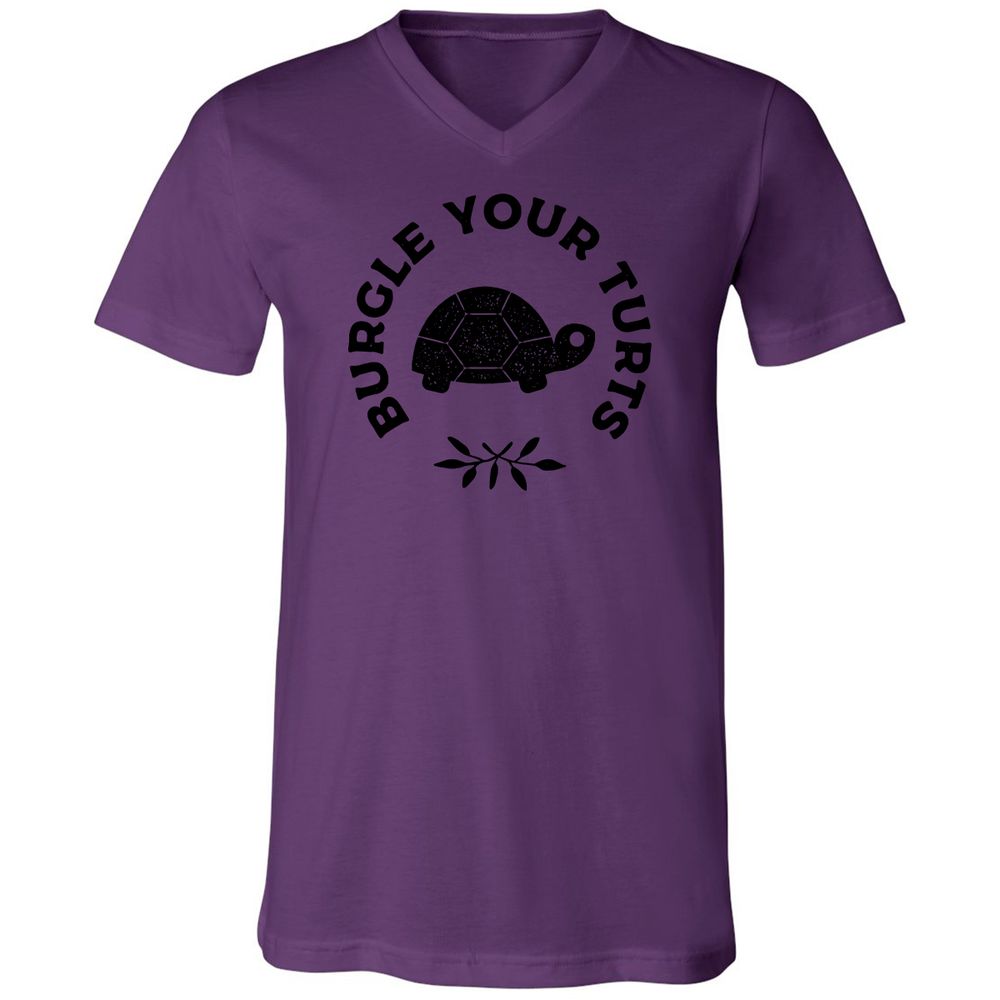 Unisex V-Neck T-Shirt - 8M3PF9HB - Team Purple - 2
