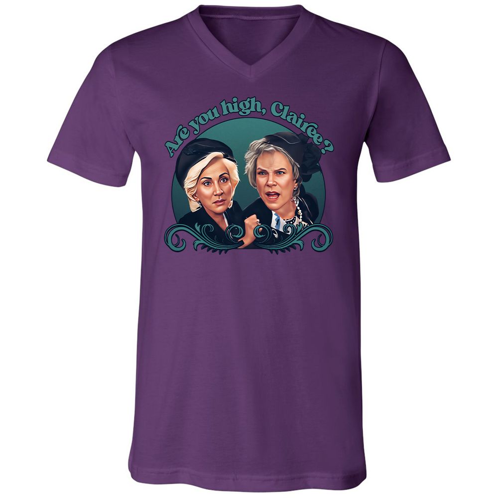 Unisex V-Neck T-Shirt - Q7DRMYXD - Team Purple - 2