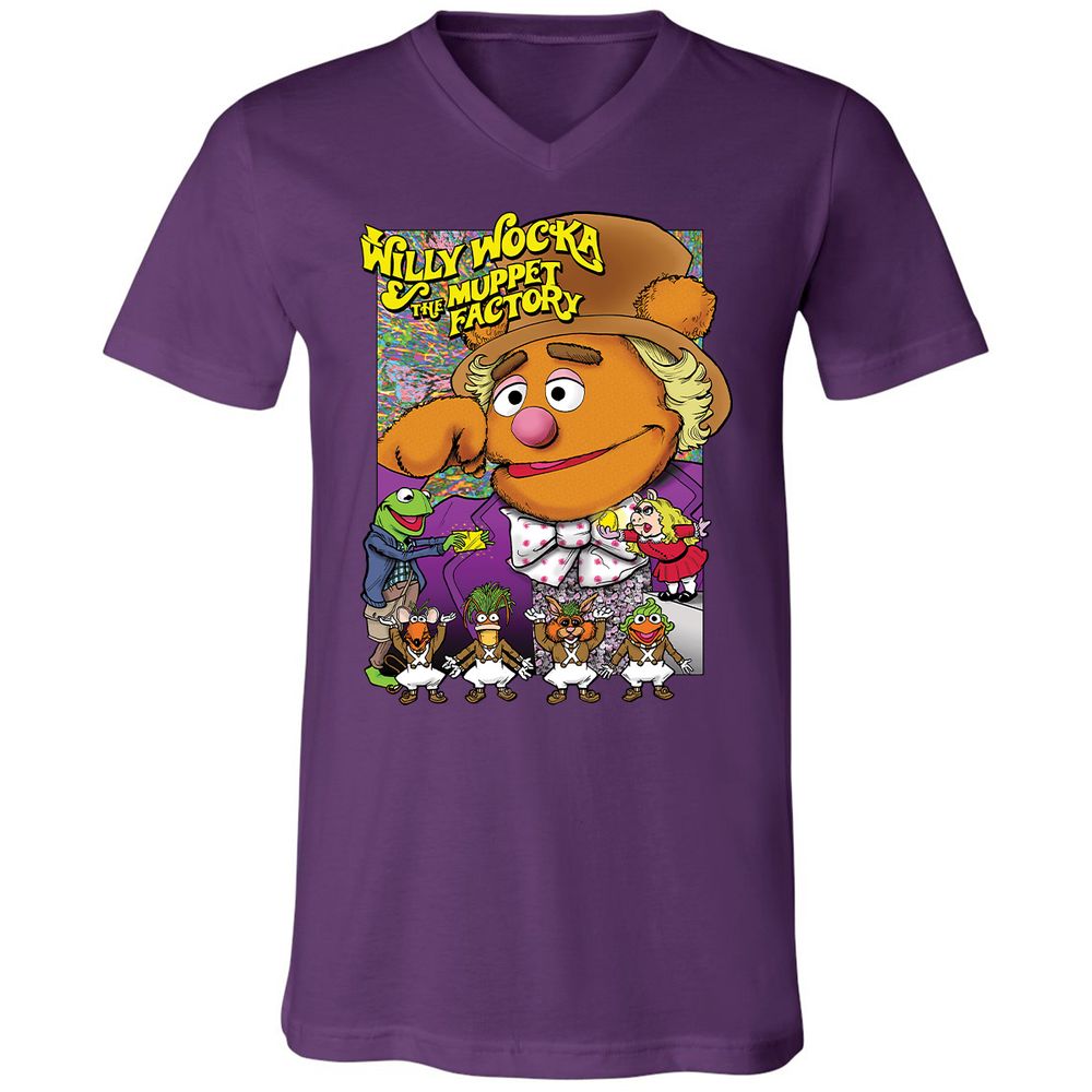 Unisex V-Neck T-Shirt - LDDGFJAD - Team Purple - 2