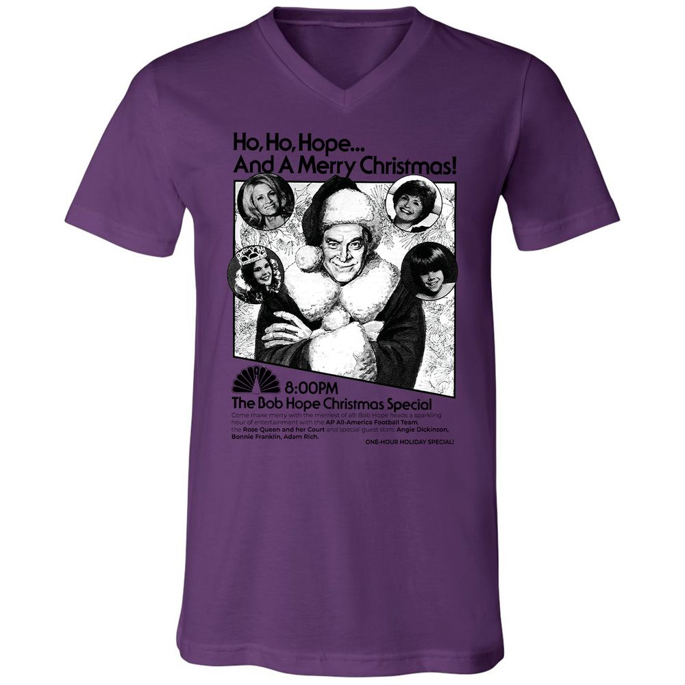 Unisex V-Neck T-Shirt - UJVG6X6C - Team Purple - 2