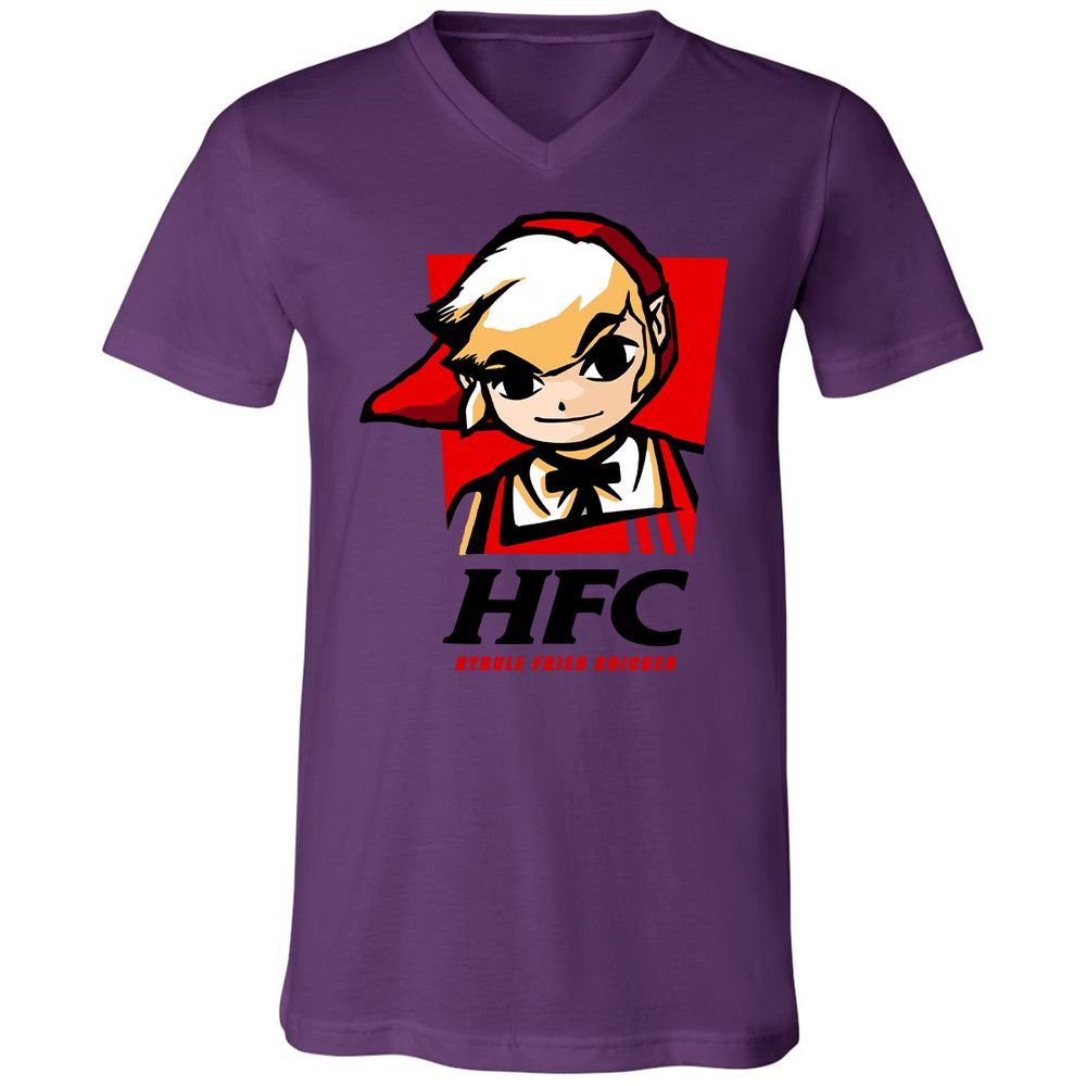 Unisex V-Neck T-Shirt - DGA8LWZX - Team Purple - 2
