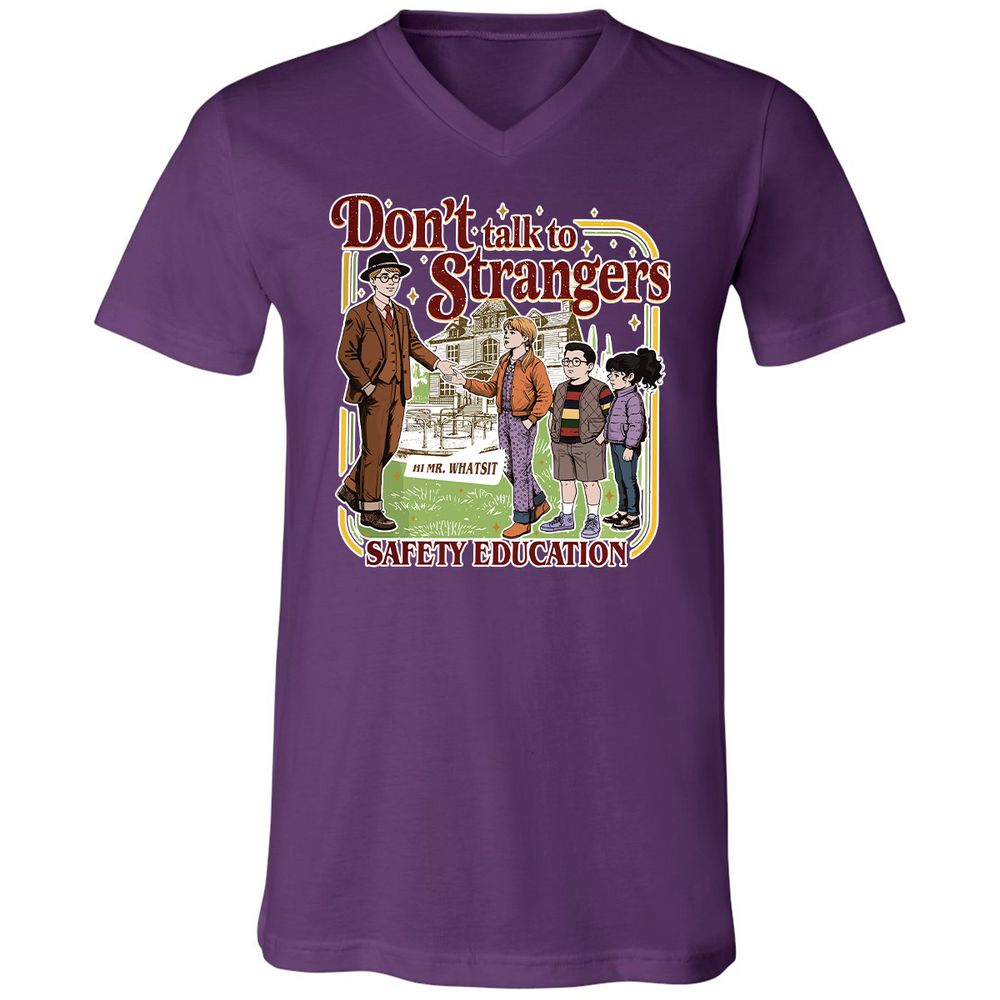 Unisex V-Neck T-Shirt - TQCDD7PT - Team Purple - 2