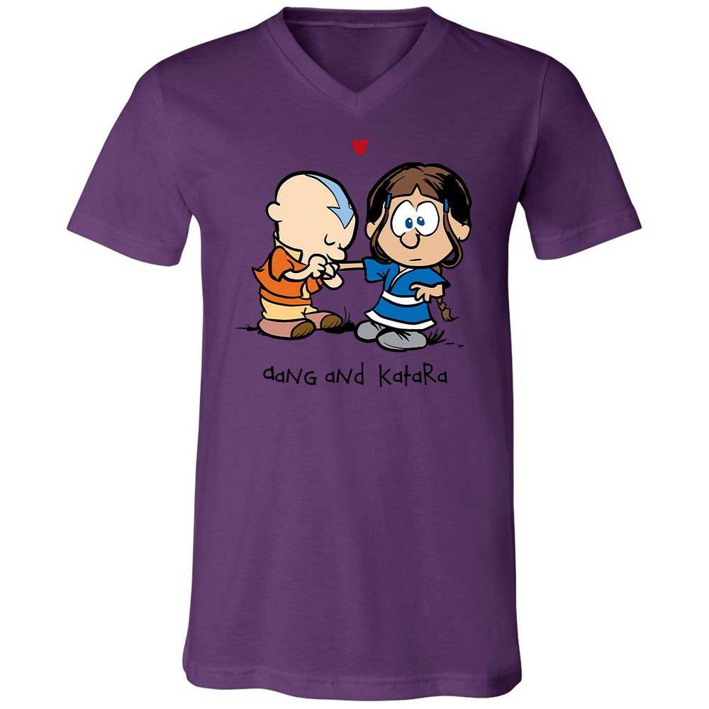 Unisex V-Neck T-Shirt - 3PAZE596 - Team Purple - 2