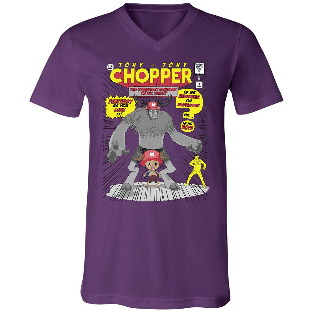 Unisex V-Neck T-Shirt - FTG14NYX - Team Purple - 2