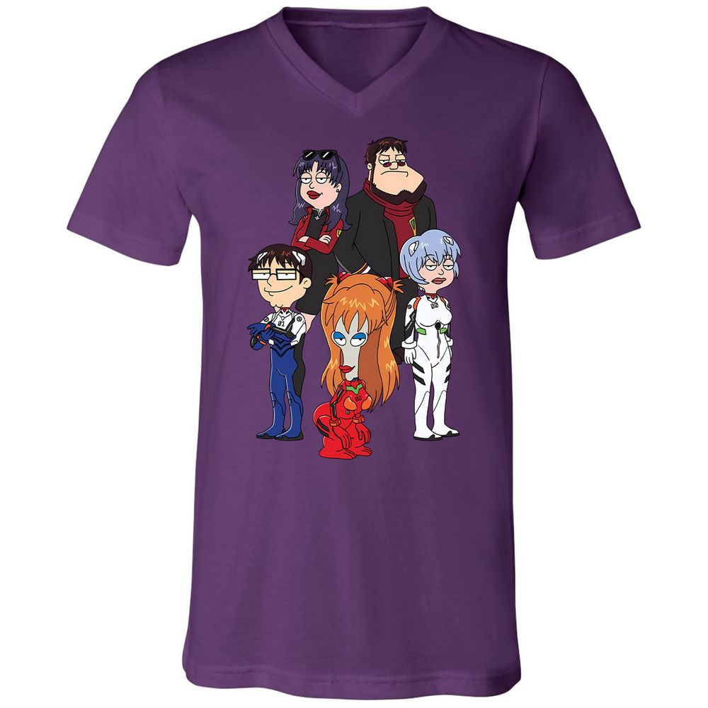 Unisex V-Neck T-Shirt - 55PGZX8X - Team Purple - 2