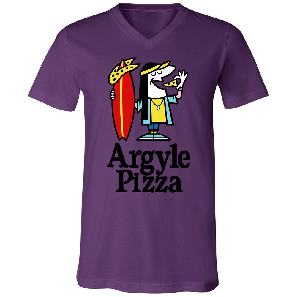 Unisex V-Neck T-Shirt - LXGNRA4V - Team Purple - 2