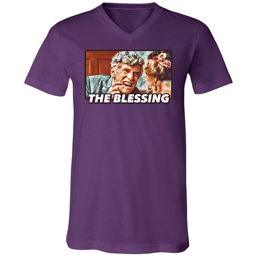Unisex V-Neck T-Shirt - YUWQZRU8 - Team Purple - 2