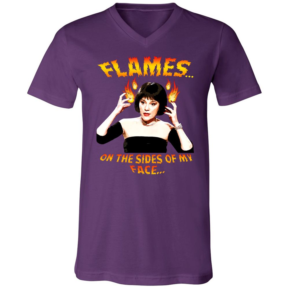 Unisex V-Neck T-Shirt - ZEMMHUQF - Team Purple - 2